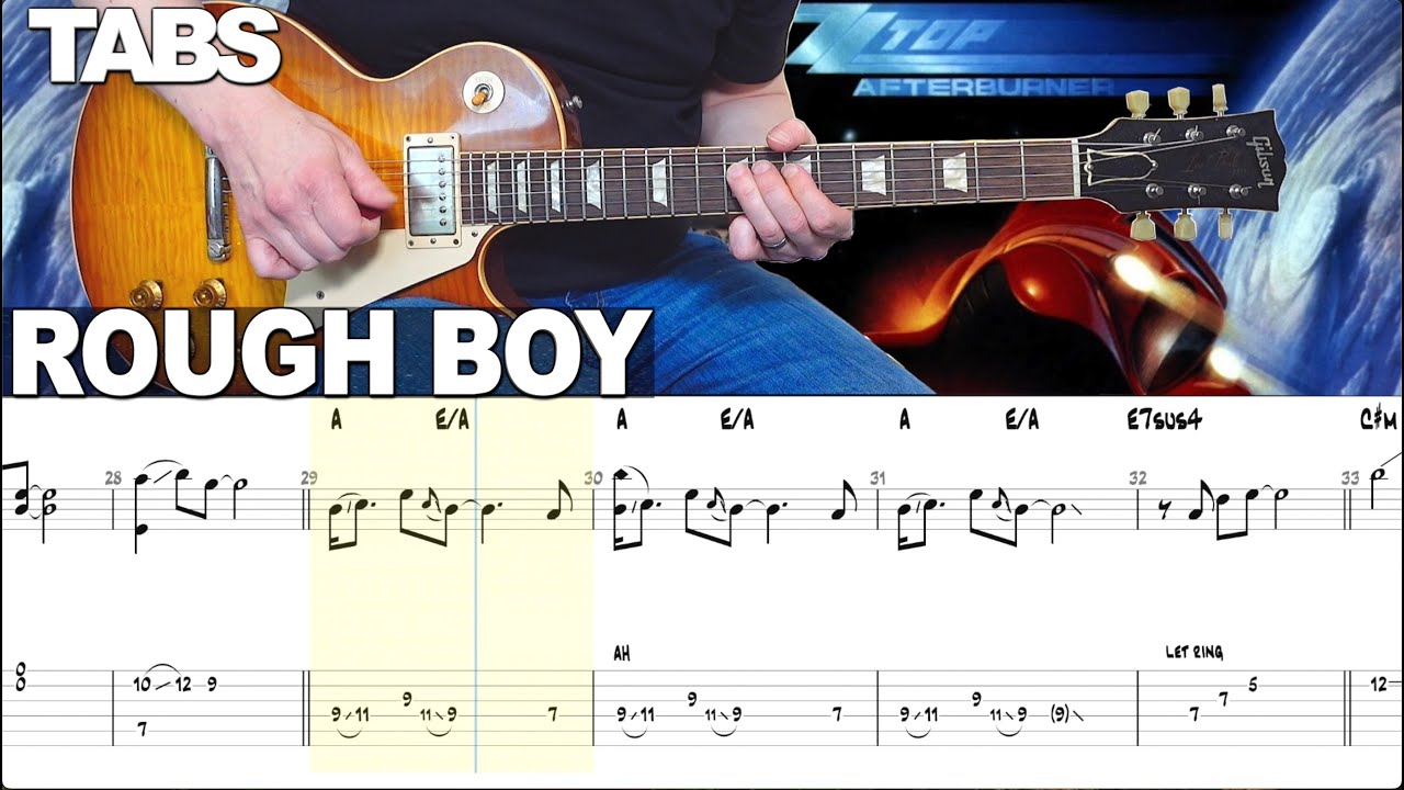 ZZ Top - Rough Boy | Guitar cover WITH TABS |