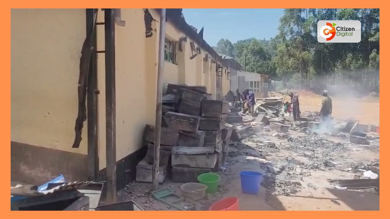 Aftermath of the teachers-students clash at Nyabisase Senior School in Kisii