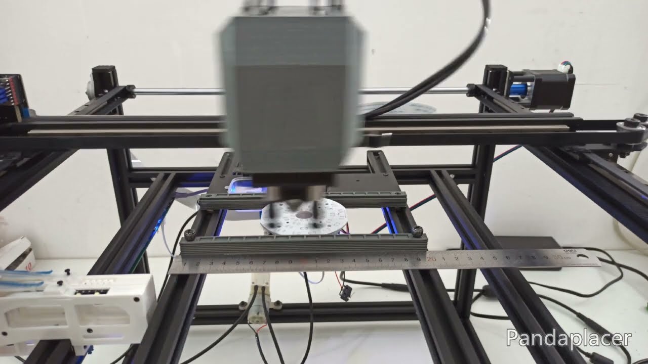 [Openpnp] Pandaplacer-A1 pick and place machine with BambooFeeder-AS1 auto feeder test run.