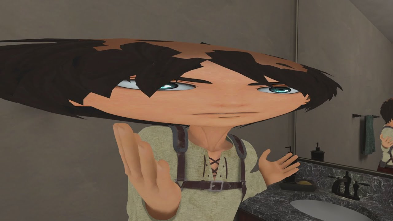 Эрен ударяется головой (AOT VR)
