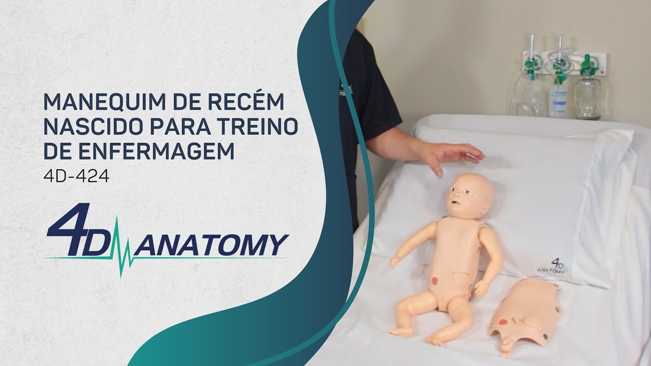 4D-ANATOMY | 4D-424 | Manequim de Rec&eacute;m Nascido para Treino de Enfermagem