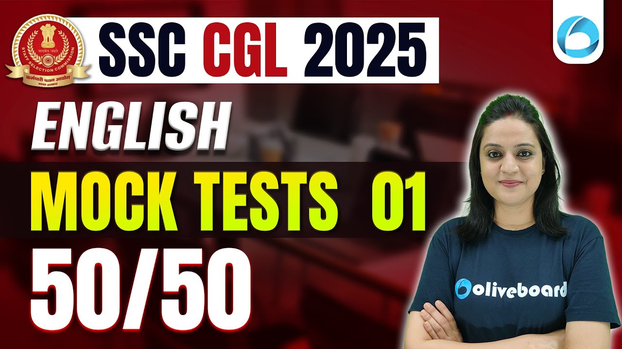 SSC CGL English Mock Test 2025 | SSC CGL English Preparation 2025 | Class - 01