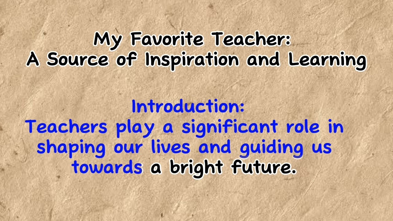 learn english through essay - My favourite teacher essay in english | Essay about my teacher