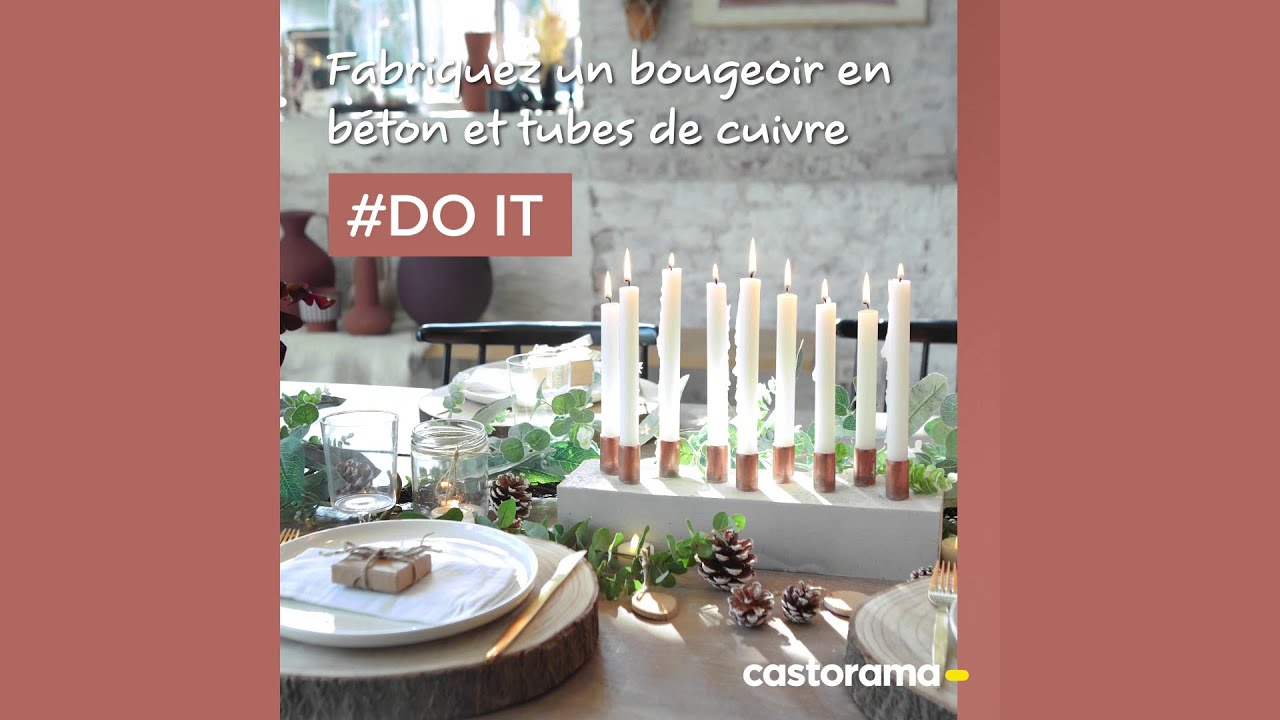 DIY : Fabriquez un bougeoir en béton et tubes de cuivre - Castorama