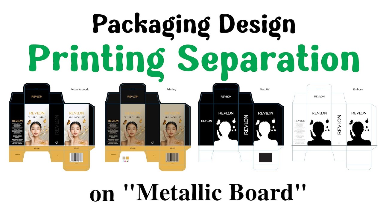 Serum Packaging Box - Pringting Separation on Metallic Board - Advance Level (Example)