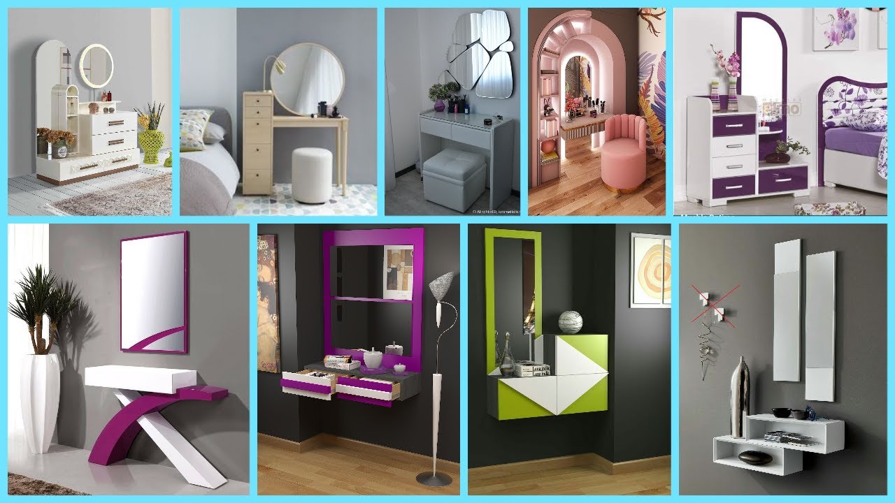 Wall mounted mirror design || Modern dressing table design || Dressing mirror || Bedroom decor