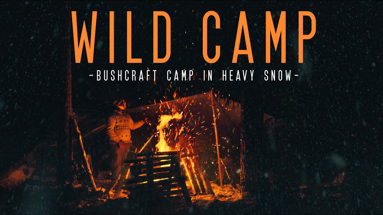 Retkeily - Yön yli leiri rankassa lumisateessa - Bushcraft Suomi - Wild Camping