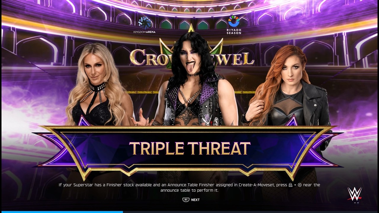 wwe2k25 리아 리플리 vs 샬롯 플레어 vs 베키 린치
