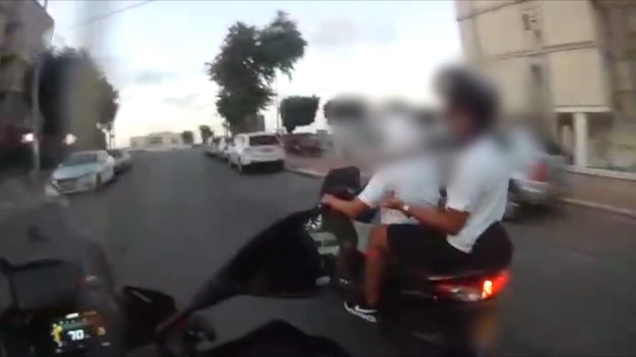 מרדף ומעצר של אופנוען באשדוד