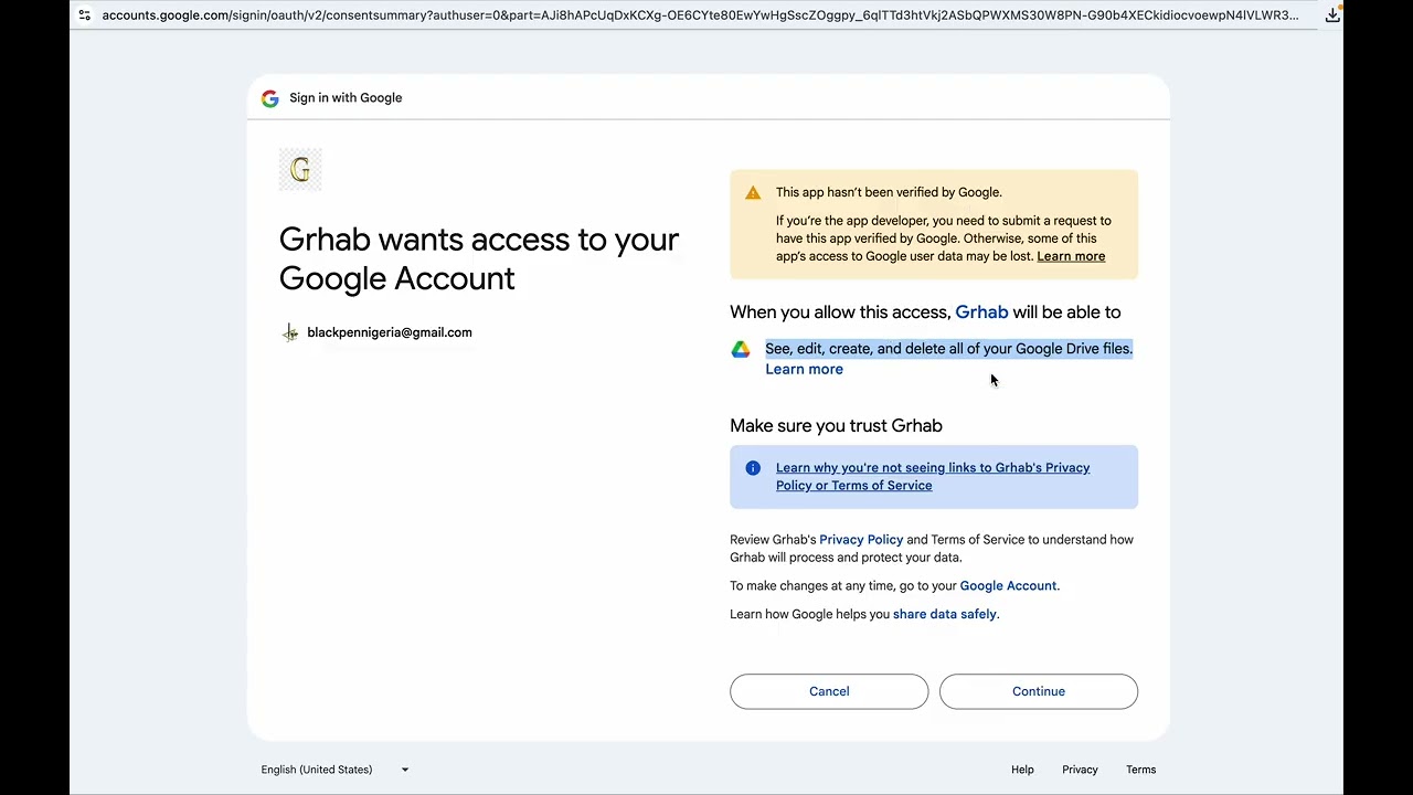 Permissions Recording for Grhab