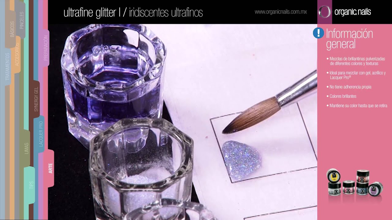 Ultrafine Glitters I y II / Iridiscentes Organic Nails