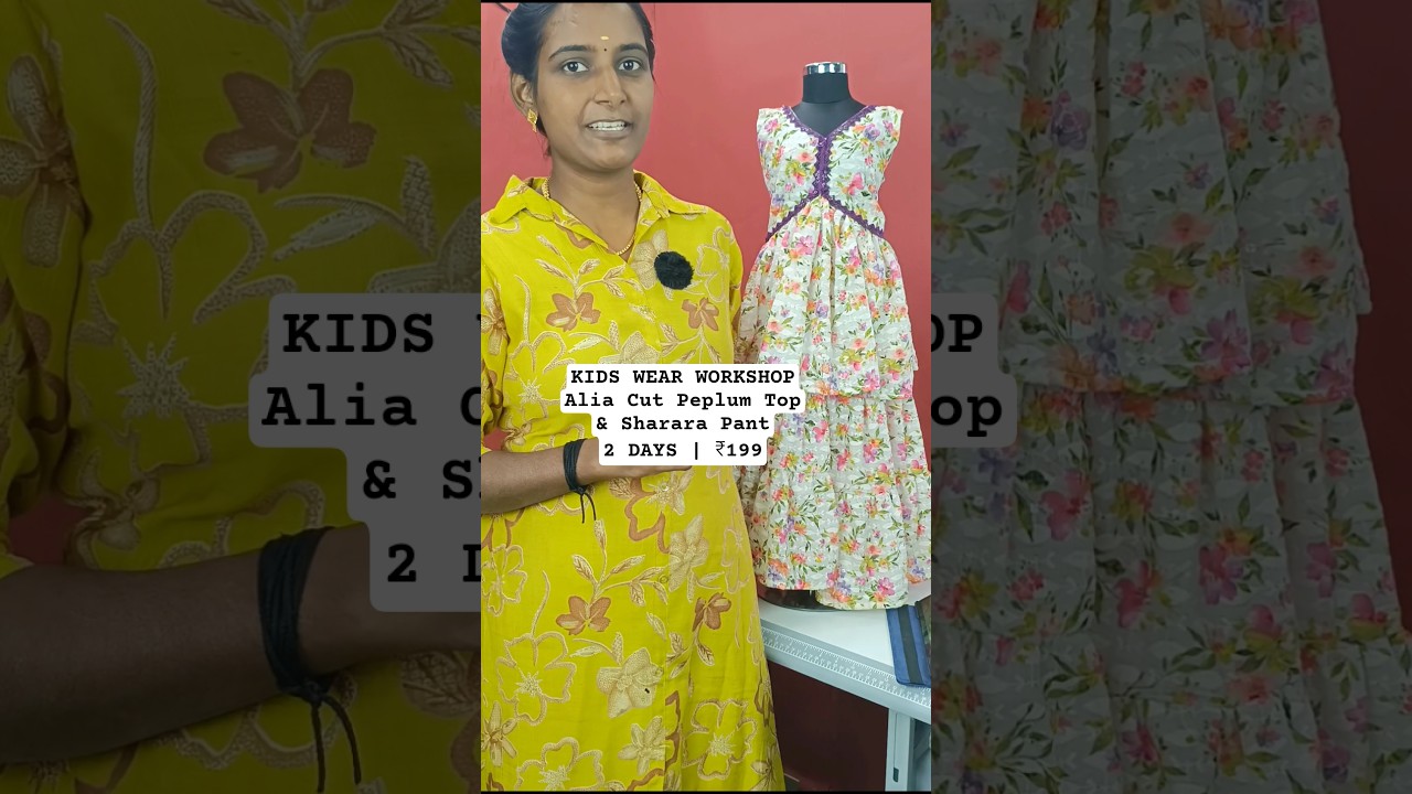 AnnouncementKids wear-க்கு trending-ஆ இருக்குறPeplum AliaCut Top with ShararaPant 