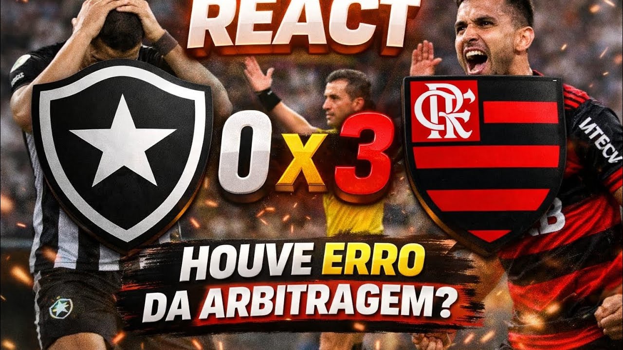 React Botafogo 0 X 3 Flamengo 