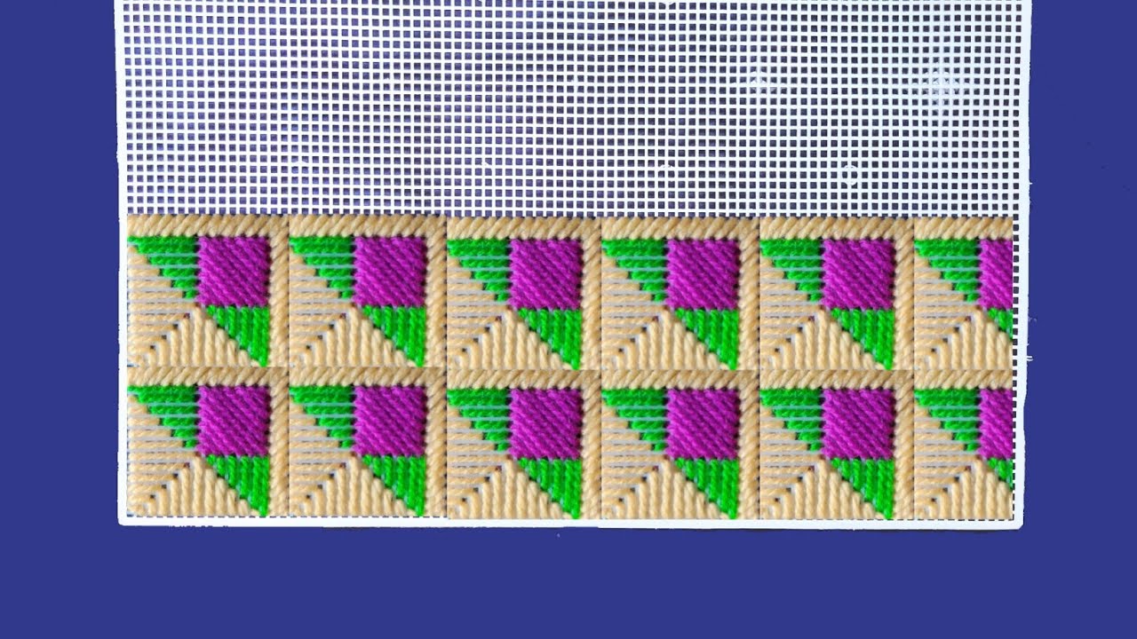 SIMPLE AND BEAUTIFUL PLASTIC CANVAS DESIGN STEP BY STEP||