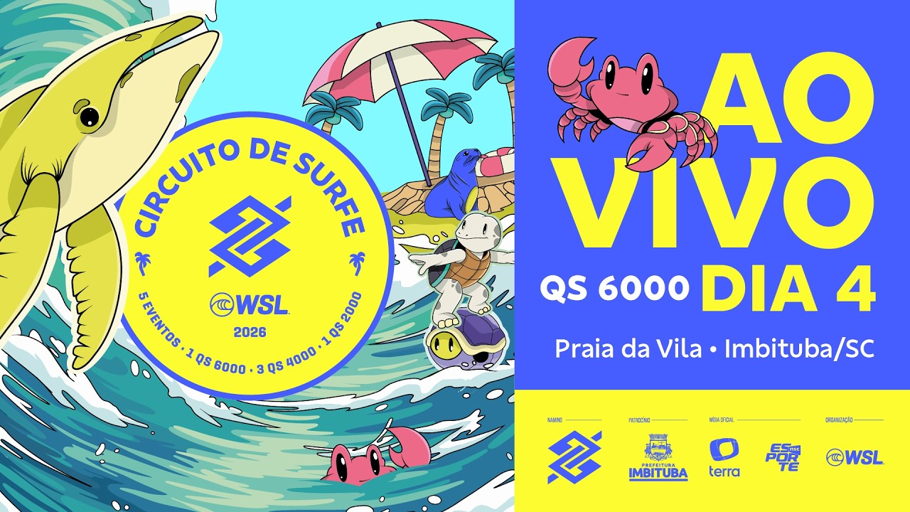 🔴&nbsp;ASSISTA AO VIVO! - Circuito Banco do Brasil de Surfe // Imbituba - Dia 4