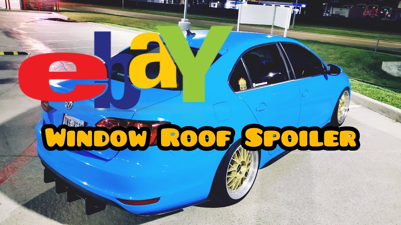 Window Roof Spoiler from Ebay gets installed