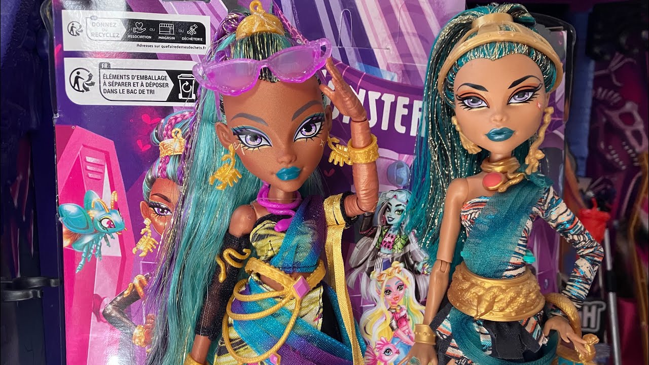 MONSTER HIGH G3 NEFERA DE NILE DOLL REVIEW AND UNBOXING + g1 comparison