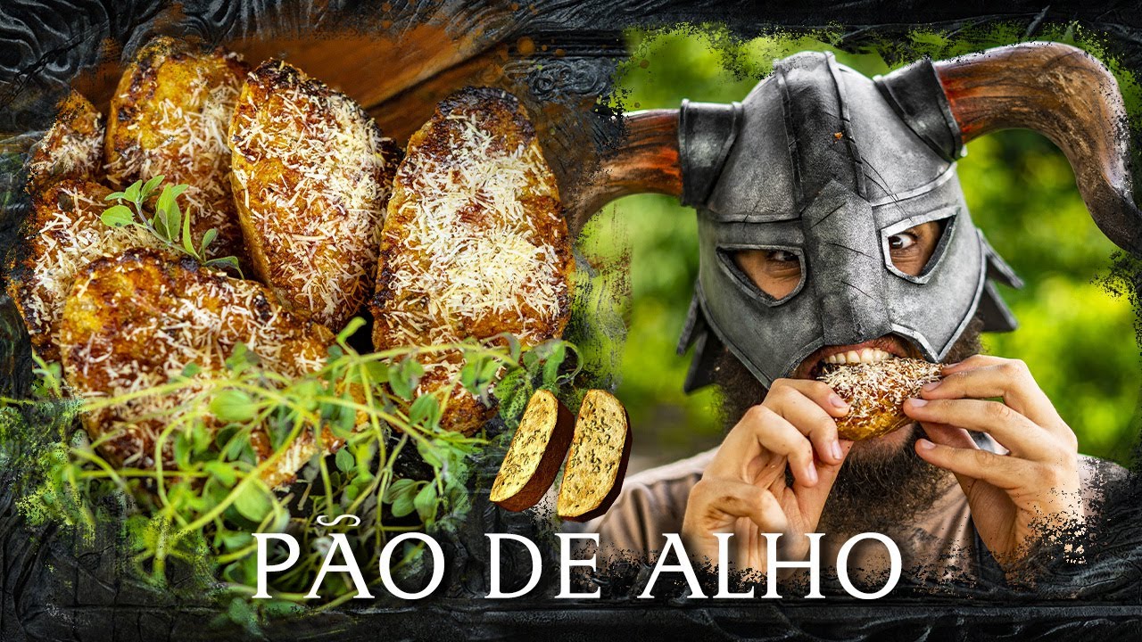 PÃO DE ALHO MEDIEVAL | Banquete do Dovahkiin | Skyrim 1 de 3 | Cozinha dos Tronos