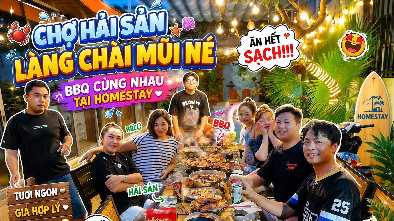 Ngày đầu tại PHAN THIẾT - BỮA TIỆC BBQ HẢI SẢN 😍🔥 Lần đầu được trải nghiệm cảm giác mới