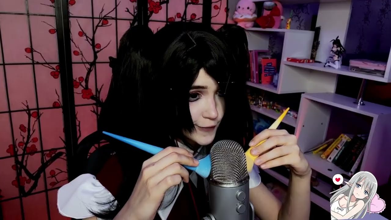 АСМР с Амэ-чан | кисточки, массаж | ASMR with Ame-chan ❤️