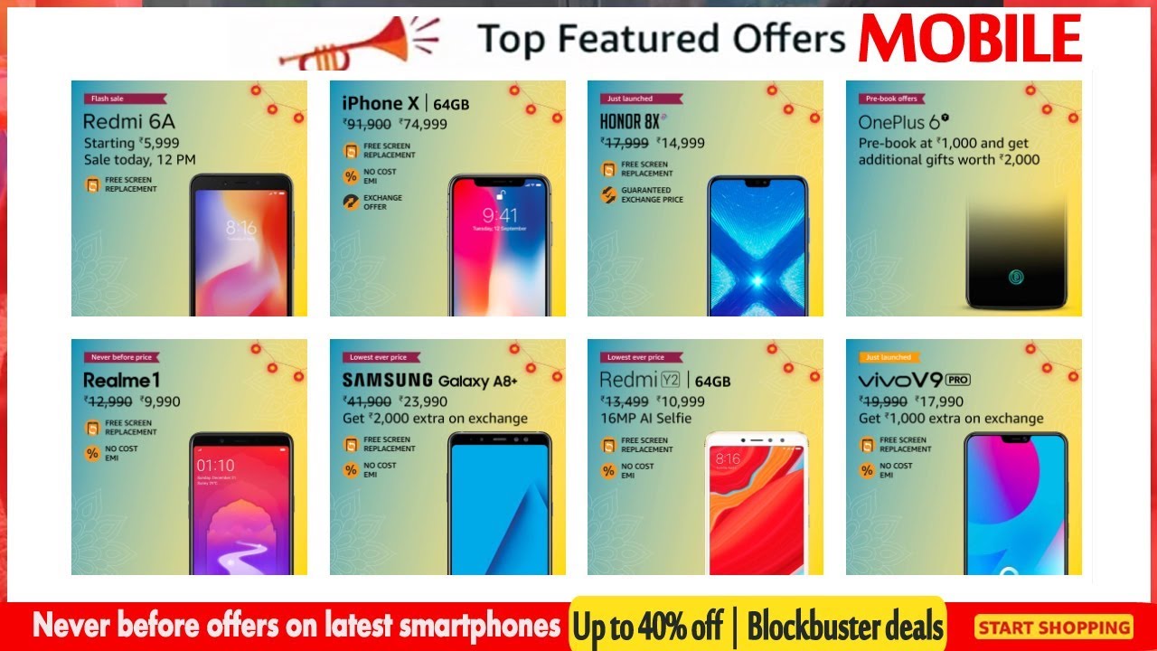 Today's Top offers on Best Selling MOBILE PHONES | Amazon Mobile Deals India