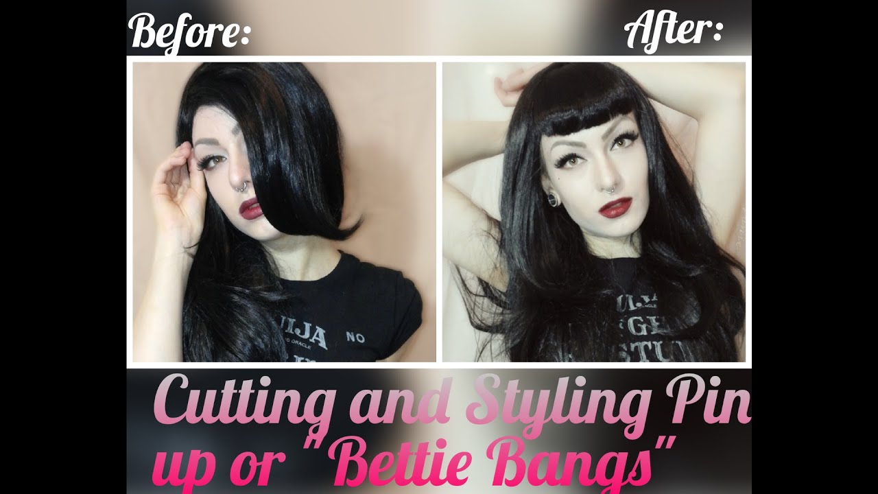 Cutting/ Styling Pin up/ Bettie Bangs on a wig
