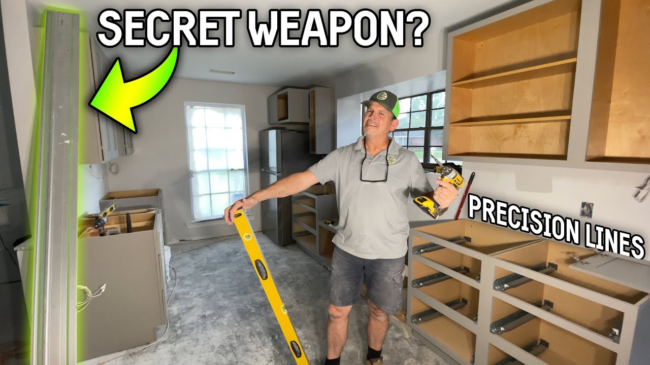 How to Install PERFECT Cabinets (Using an Unexpected Tool) Ep. 20