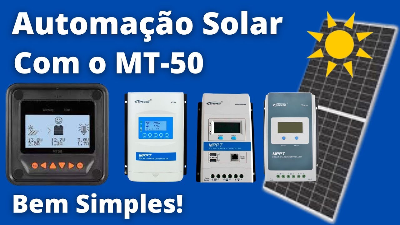 Como montar automação solar com o MT-50 - Configurando saída load