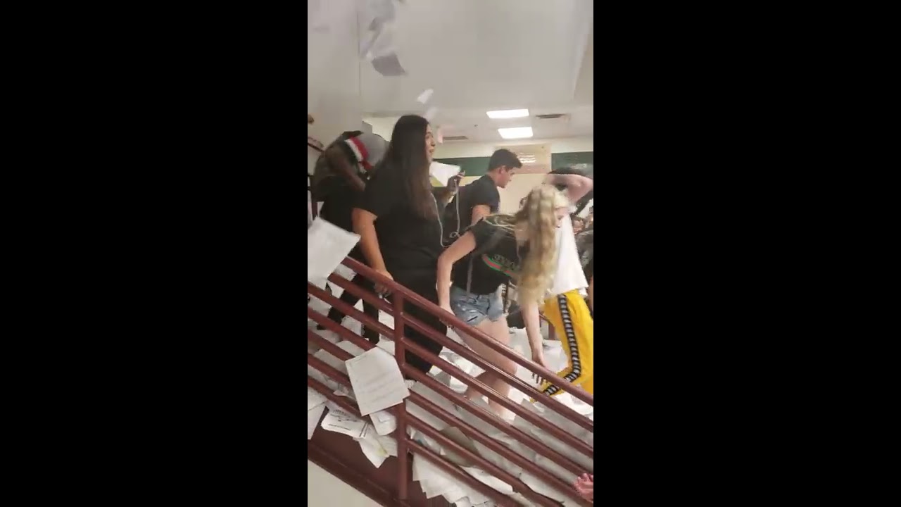 Basha High School 2019 senior paper toss