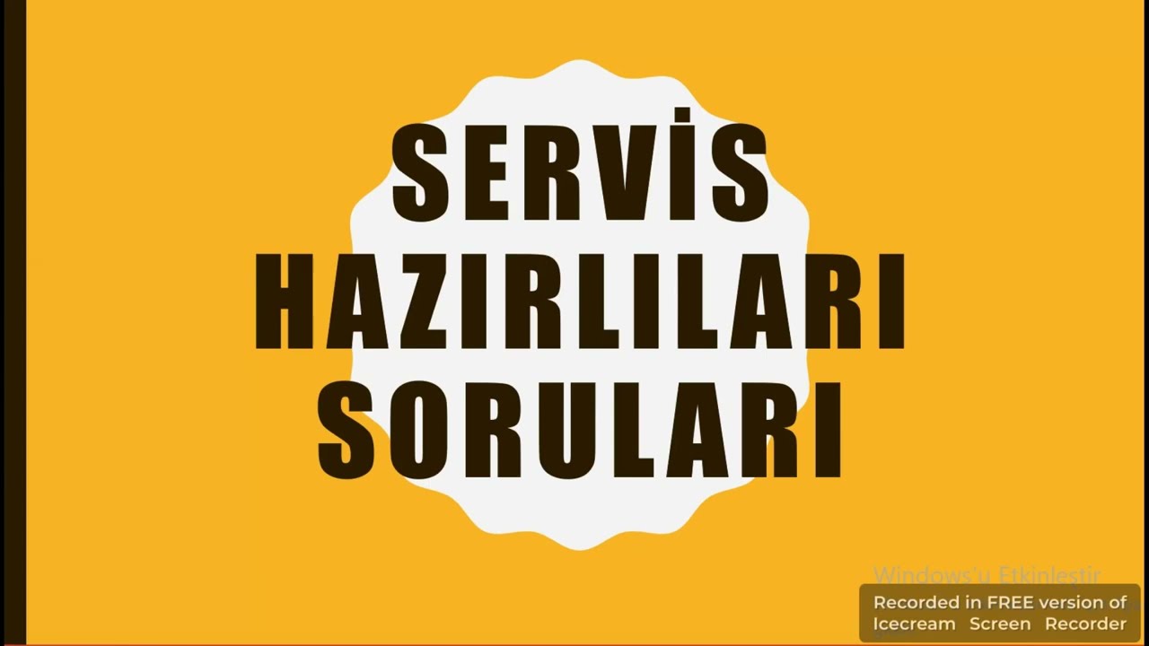 SERVİS HAZIRLIKLARI  🍽️ 🥣SINAV SORULARI DİNLE KAZAN‼️💐
