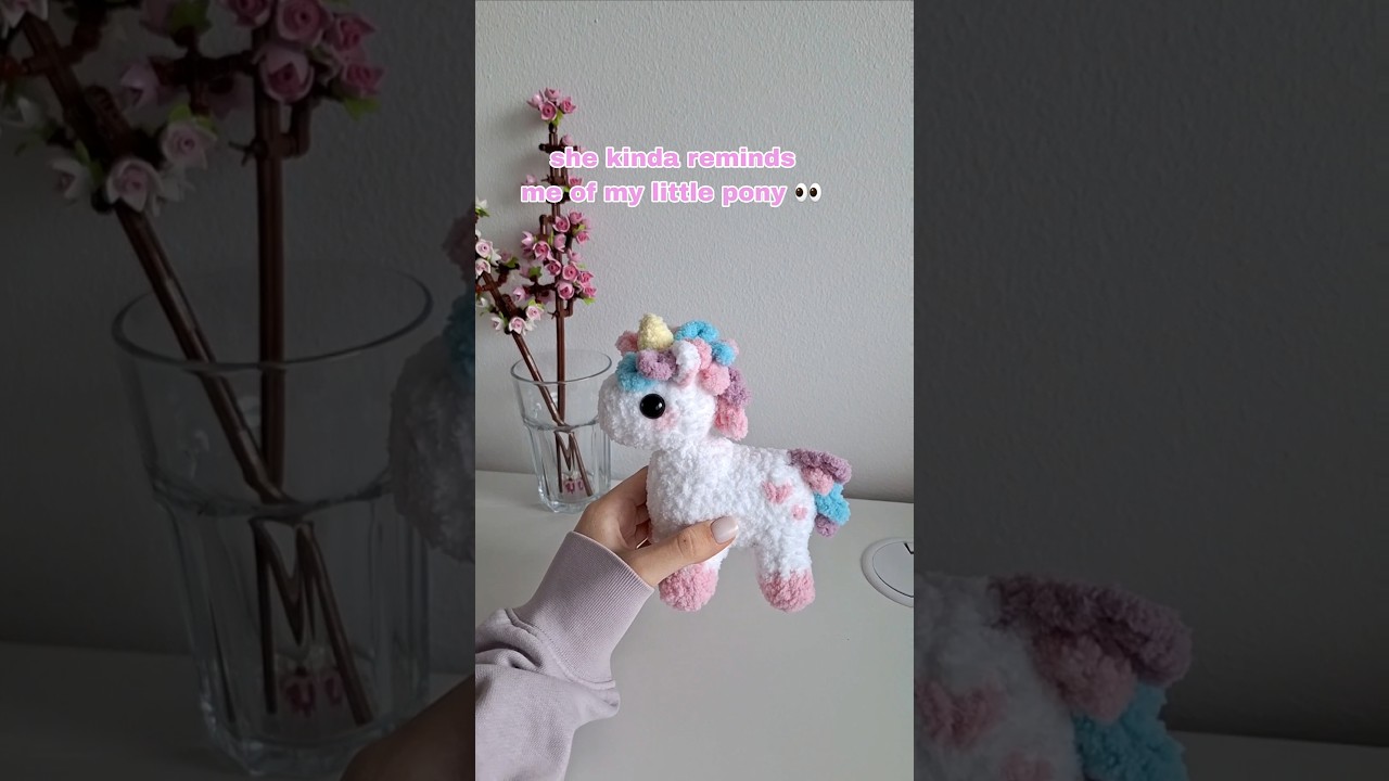 crochet a unicorn with me 🦄 #crochet #amigurumi