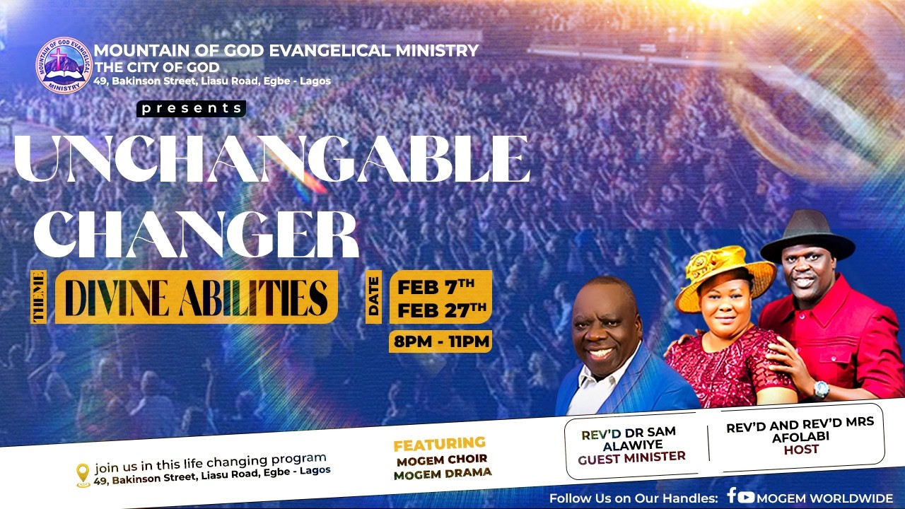 WELCOME TO UNCHANGEABLE CHANGER 2026  WITH _ PROPHET ADEMOLA  AFOLABI