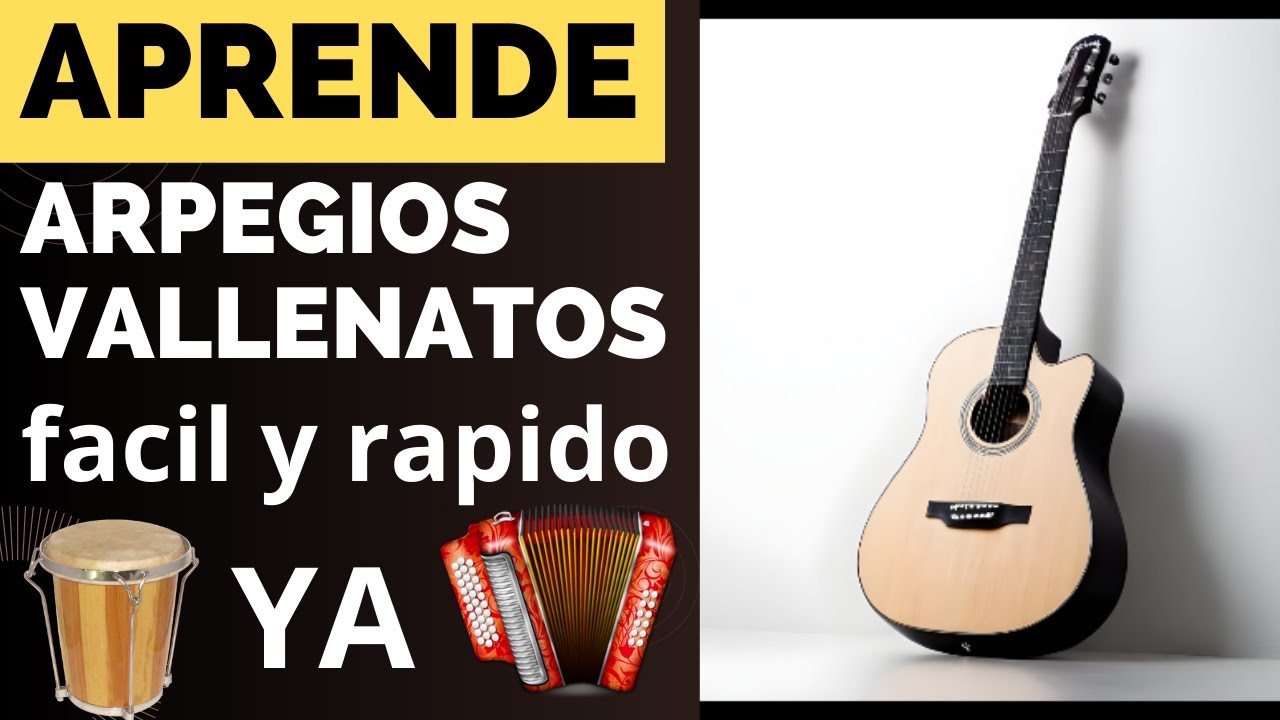 como tocar  Arpegio de Vallenato facil