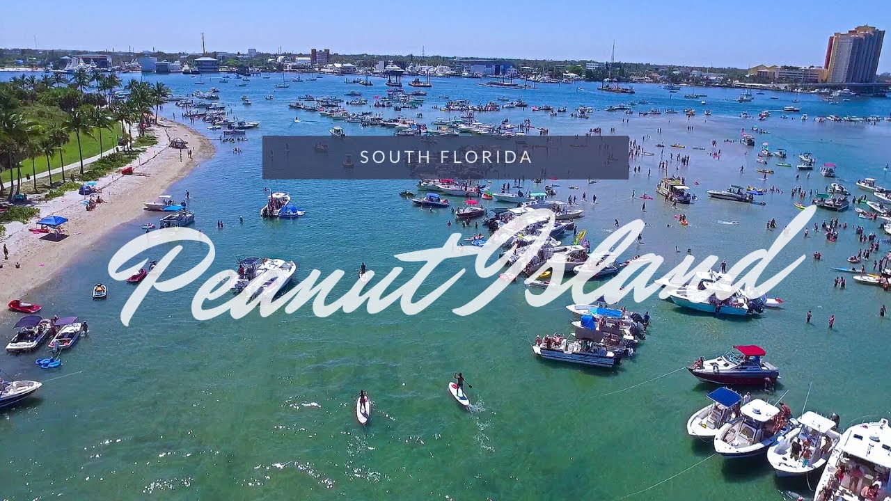 Peanut Island - Palm Beach, Florida - Aerial footage
