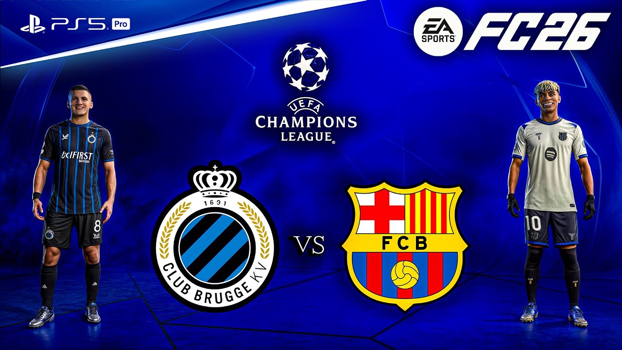 FC 26 — «Брюгге» — «Барселона» | Лига чемпионов УЕФА 25/26, полный матч | PS5™ Pro [4K60]