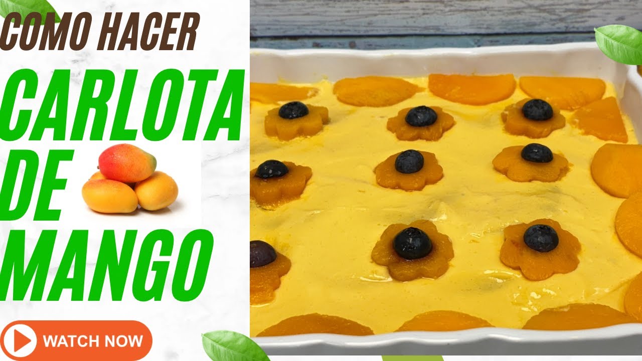 Postre Frio con MANGO🥭!Listo en minutos y sin horno!