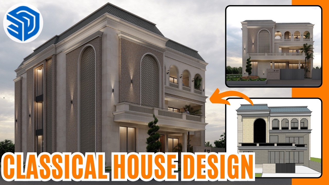 Designing a Classical House in SketchUp | Complete Workflow