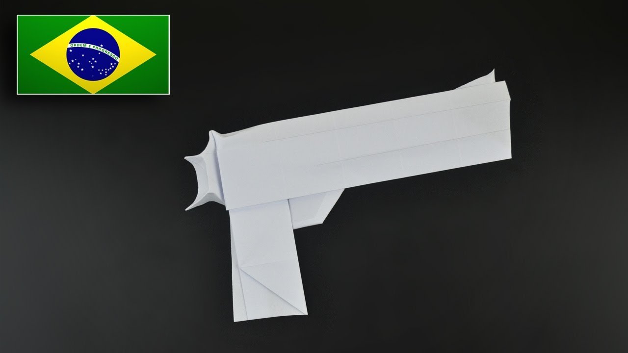 Origami: Pistola Desert Eagle - Instruções em Português (BR)