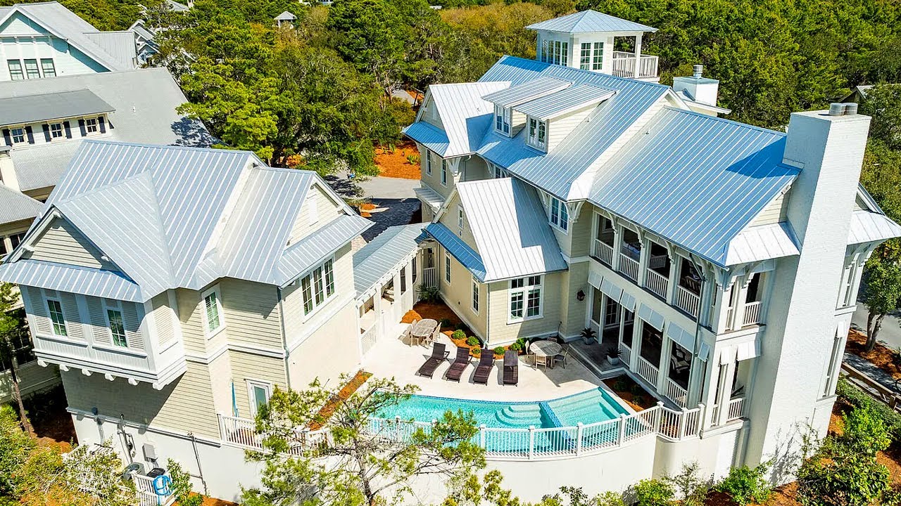 Watercolor Florida Beach House Tour - Stunning Beach House with Private Pool