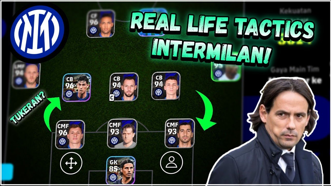 MEMAKAI TAKTIK DUNIA NYATA INTERMILAN DI EFOOTBALL!! - EFOOTBALL MOBILE