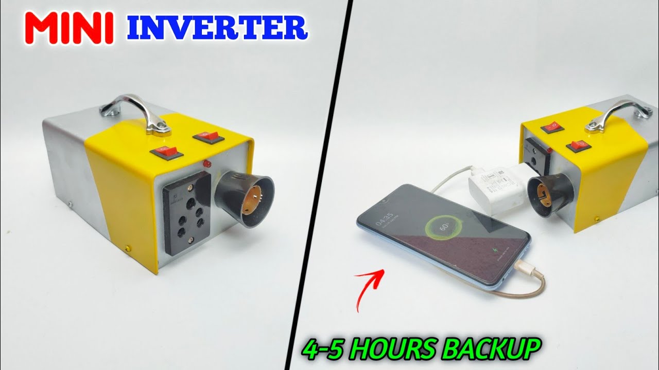 How To Make Mini Inverter At Home || This Inverter 4-5 Hours Backup....