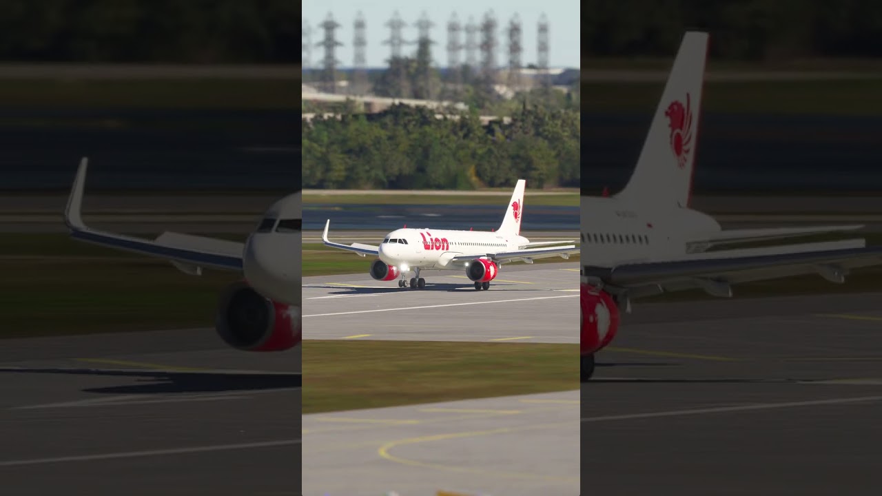 beautiful view of airplanes when landing eps.728