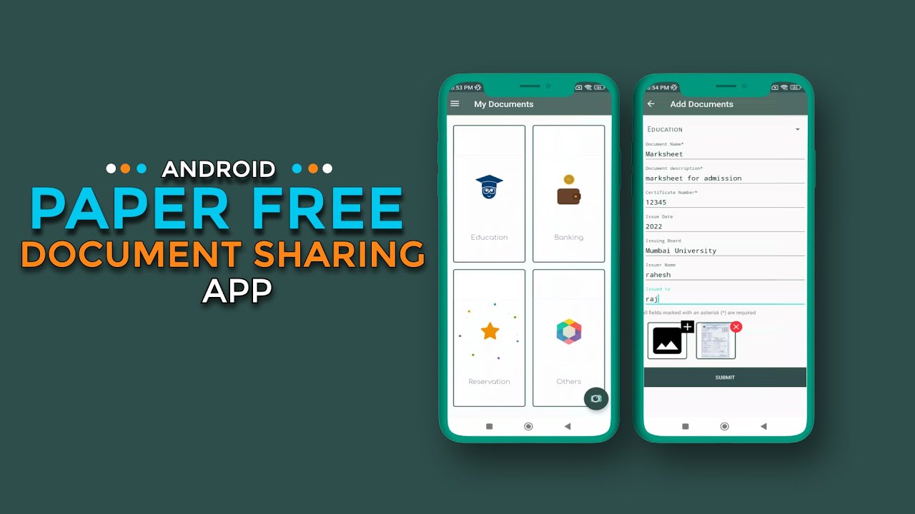 Android Paper Free Document Sharing App Project | Android App Project Ideas