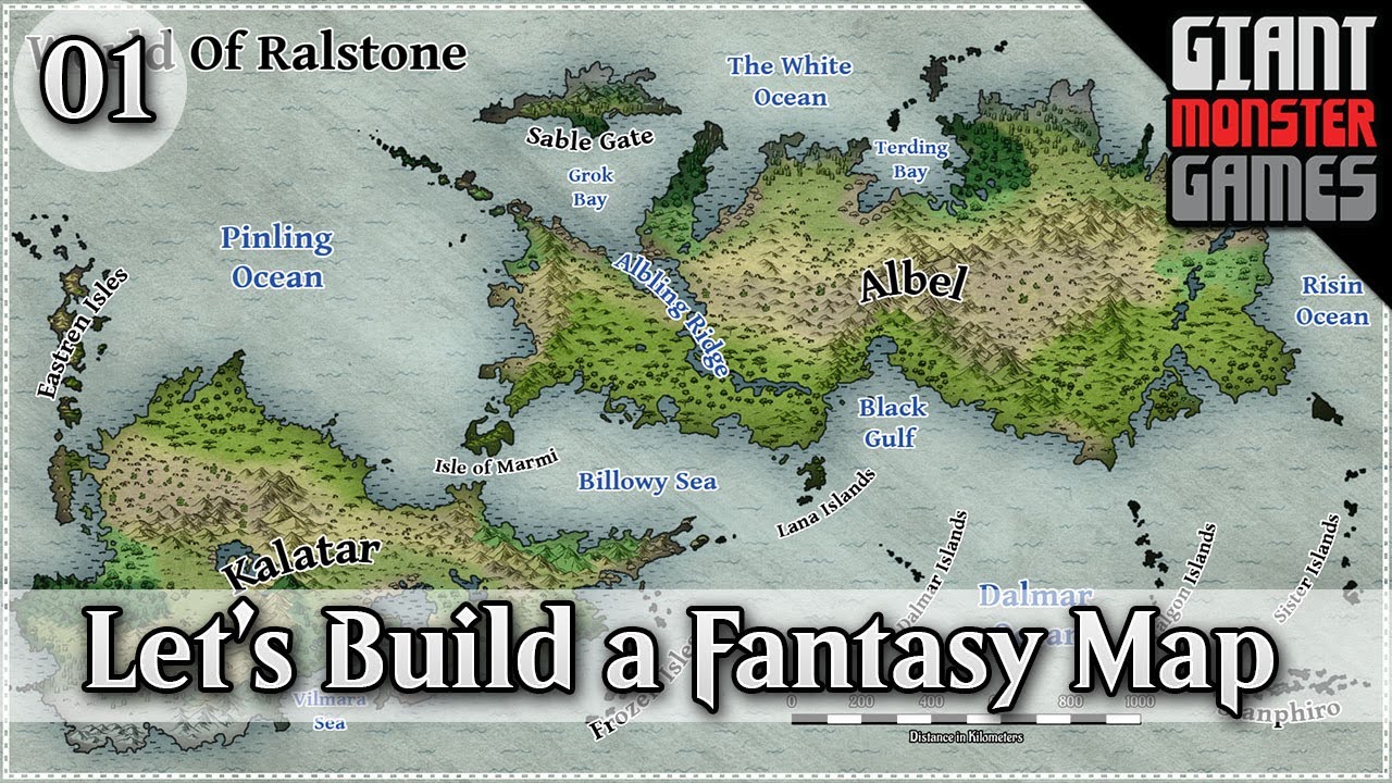 Let's Make a Fantasy Map for Dungeons and Dragons - Ralstone 01