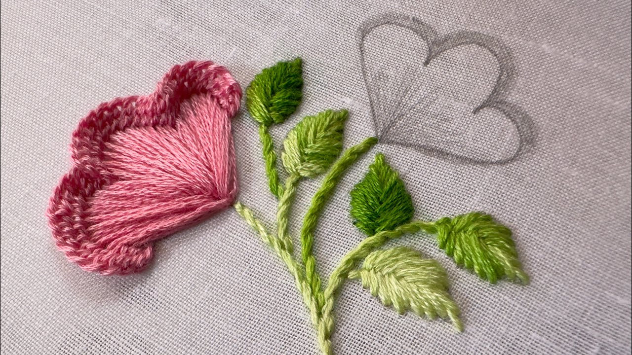 Super gorgeous flower embroidery design|hand embroidery video|embroidery design|design|stitches