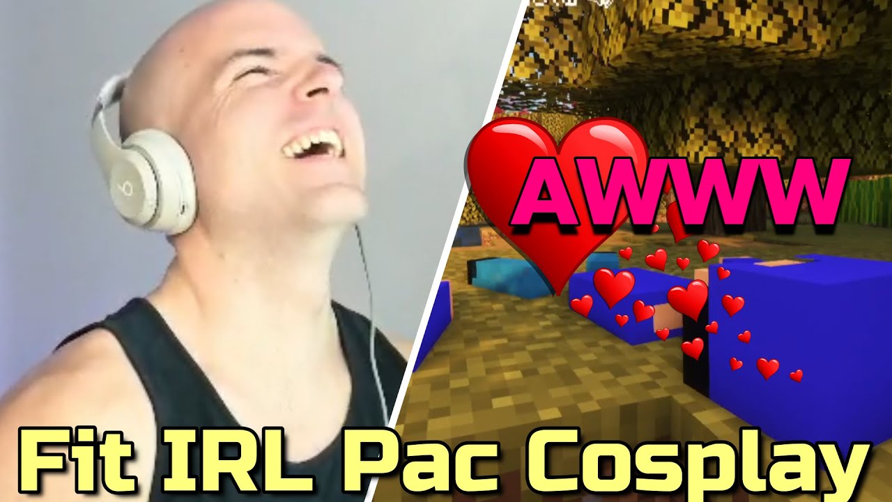 Pac Reacts to Fit Cosplaying as him on QSMP Minecraft