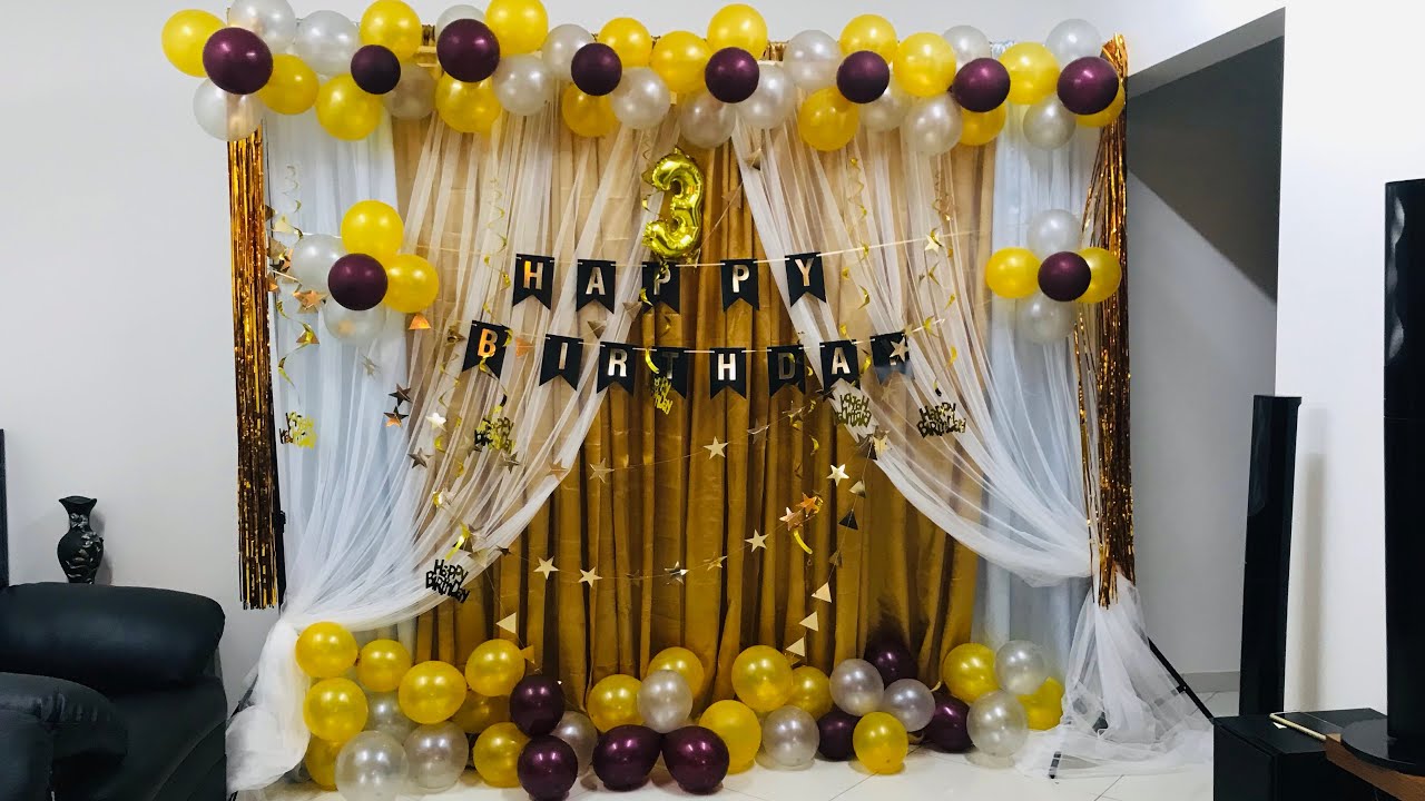 Birthday Backdrop - Birthday Background Decoration DIY Under Budget