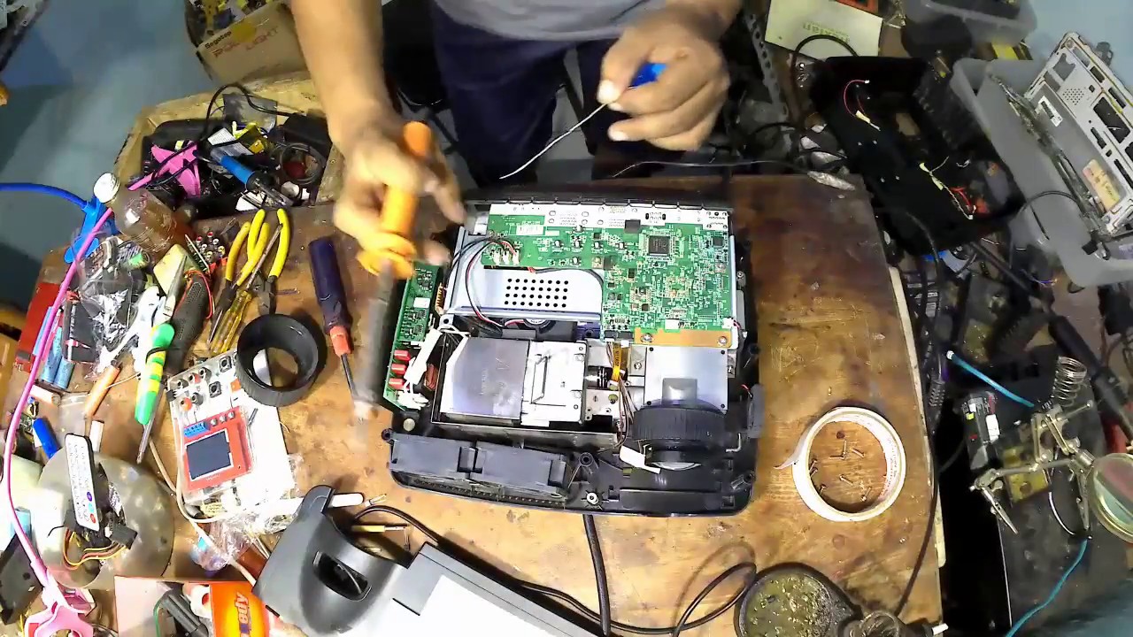 repair perbaiki fix fan proyector problem