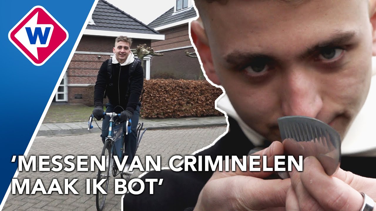 Student gaat langs de huizen om messen te slijpen