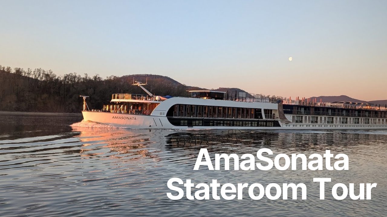 AmaSonata Double Balcony Stateroom Tour | Inside AmaWaterways Luxury + Danube River Locks Experience